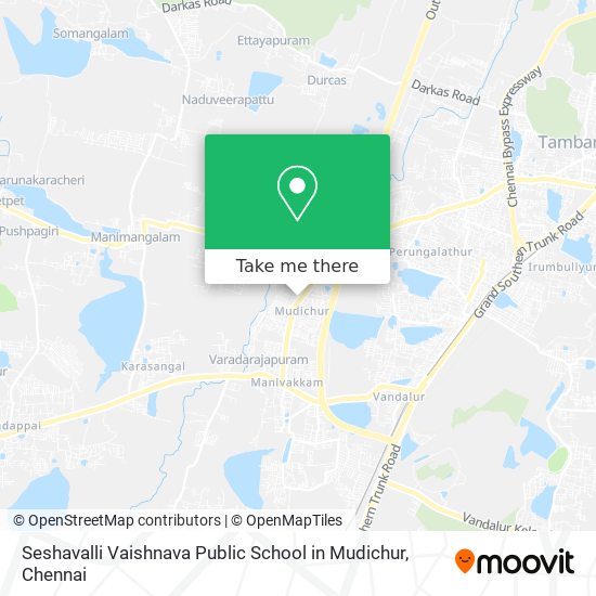 Seshavalli Vaishnava Public School in Mudichur map