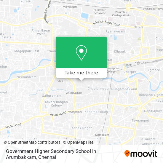 Government Higher Secondary School in Arumbakkam map