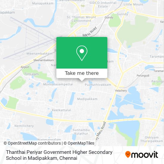 Thanthai Periyar Government Higher Secondary School in Madipakkam map