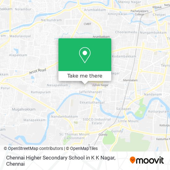 Chennai Higher Secondary School in K K Nagar map