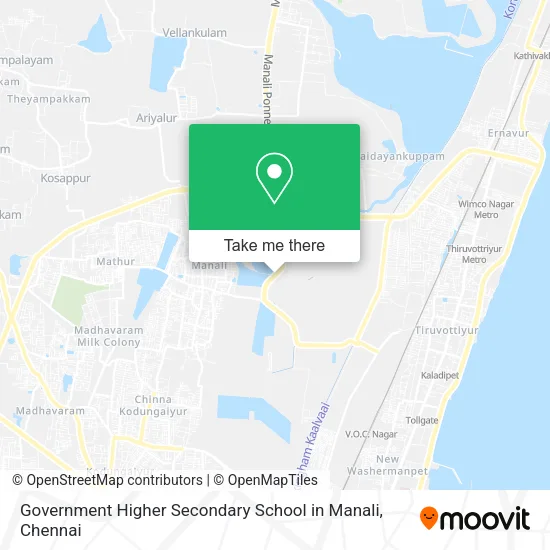 Government Higher Secondary School in Manali map