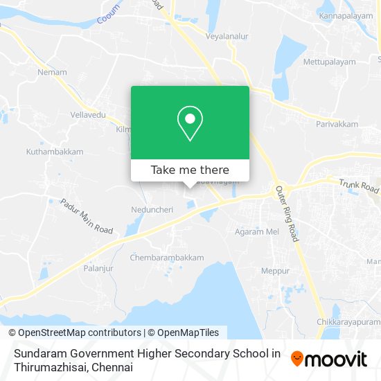 Sundaram Government Higher Secondary School in Thirumazhisai map