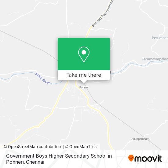 Government Boys Higher Secondary School in Ponneri map