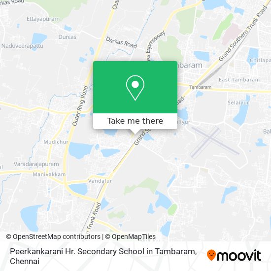Peerkankarani Hr. Secondary School in Tambaram map