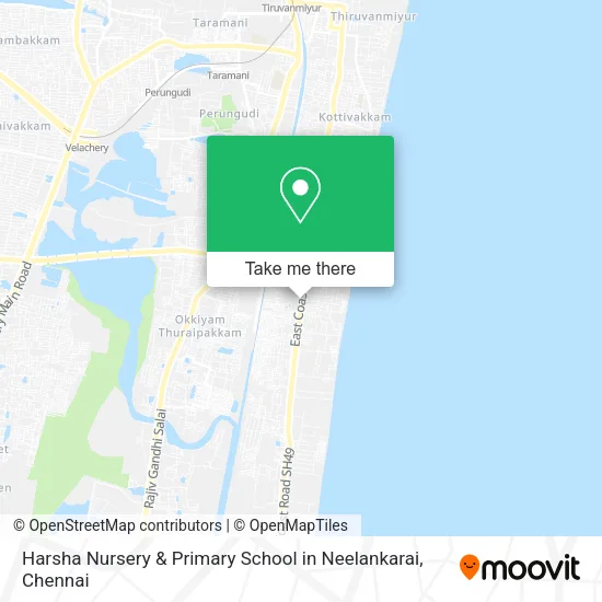 Harsha Nursery & Primary School in Neelankarai map