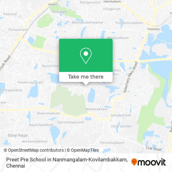 Preet Pre School in Nanmangalam-Kovilambakkam map