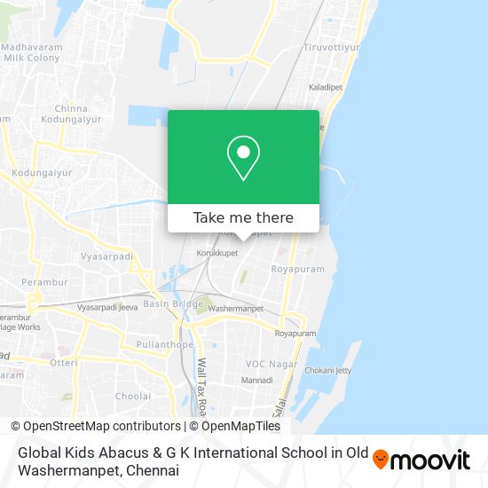Global Kids Abacus & G K International School in Old Washermanpet map
