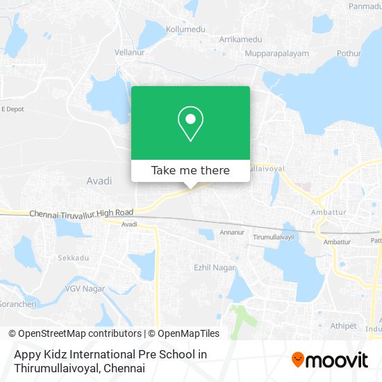 Appy Kidz International Pre School in Thirumullaivoyal map