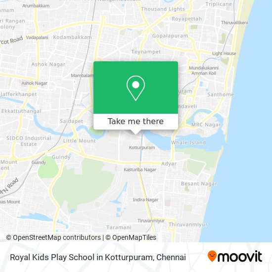 Royal Kids Play School in Kotturpuram map