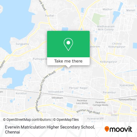 Everwin Matriculation Higher Secondary School map
