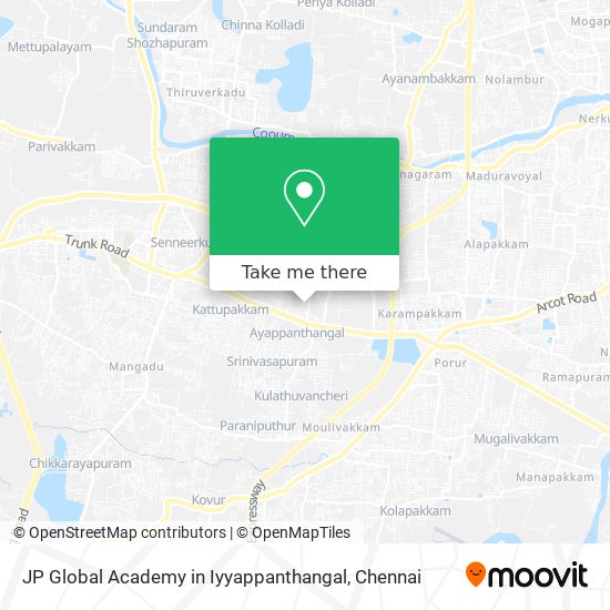 JP Global Academy in Iyyappanthangal map