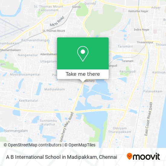 A B International School in Madipakkam map