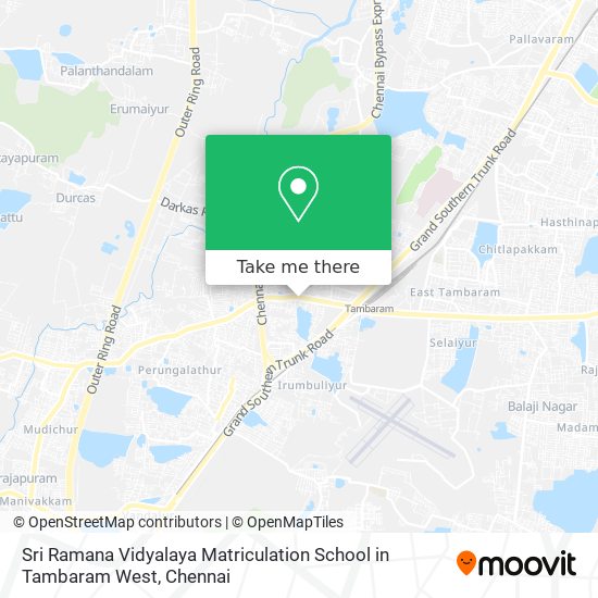 Sri Ramana Vidyalaya Matriculation School in Tambaram West map