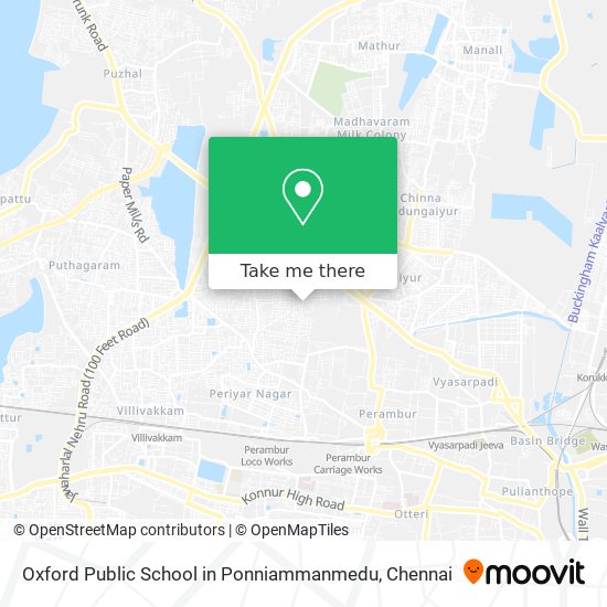 Oxford Public School in Ponniammanmedu map
