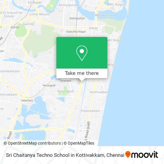 Sri Chaitanya Techno School in Kottivakkam map