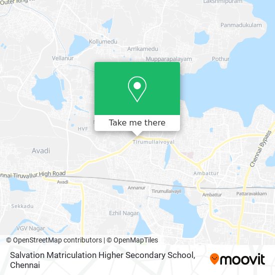 Salvation Matriculation Higher Secondary School map