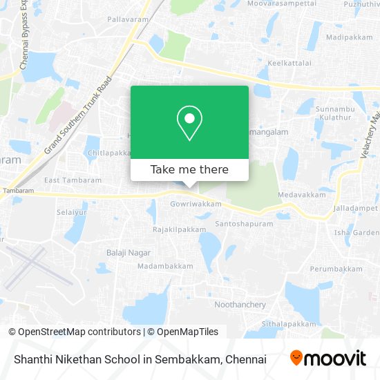 Shanthi Nikethan School in Sembakkam map