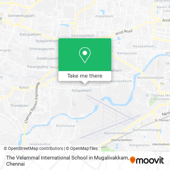 The Velammal International School in Mugalivakkam map