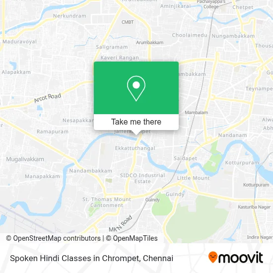 Spoken Hindi Classes in Chrompet map