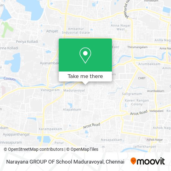Narayana GROUP OF School Maduravoyal map