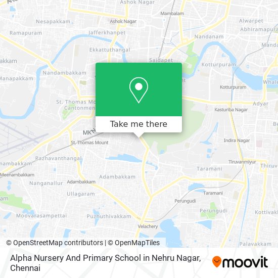 Alpha Nursery And Primary School in Nehru Nagar map