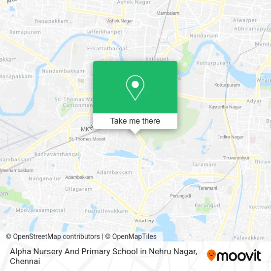 Alpha Nursery And Primary School in Nehru Nagar map