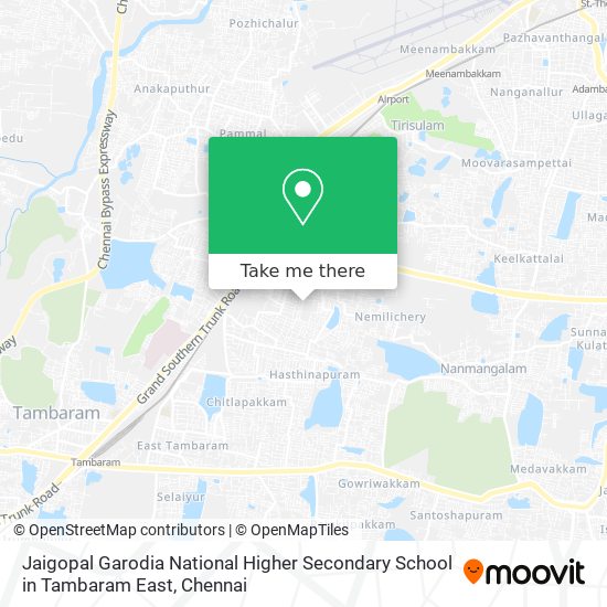 Jaigopal Garodia National Higher Secondary School in Tambaram East map