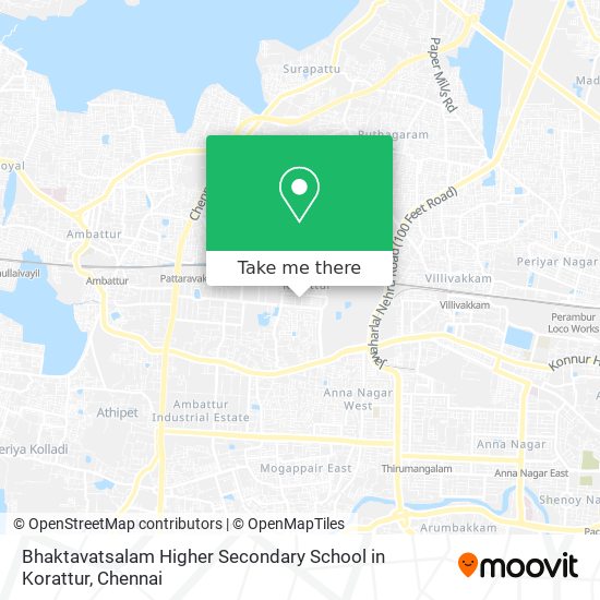 Bhaktavatsalam Higher Secondary School in Korattur map
