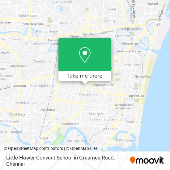 Little Flower Convent School in Greames Road map