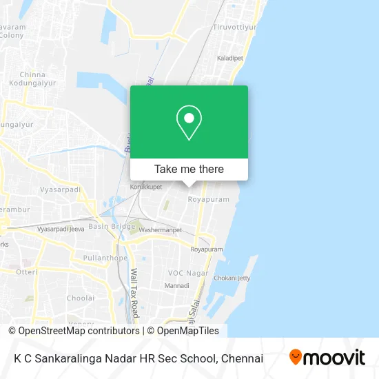 K C Sankaralinga Nadar HR Sec School map