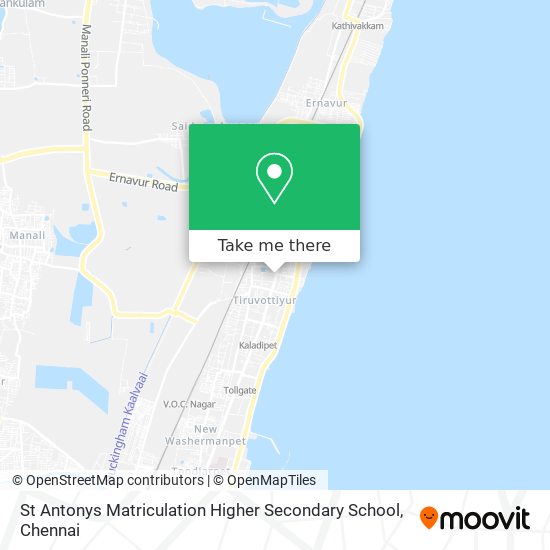 St Antonys Matriculation Higher Secondary School map