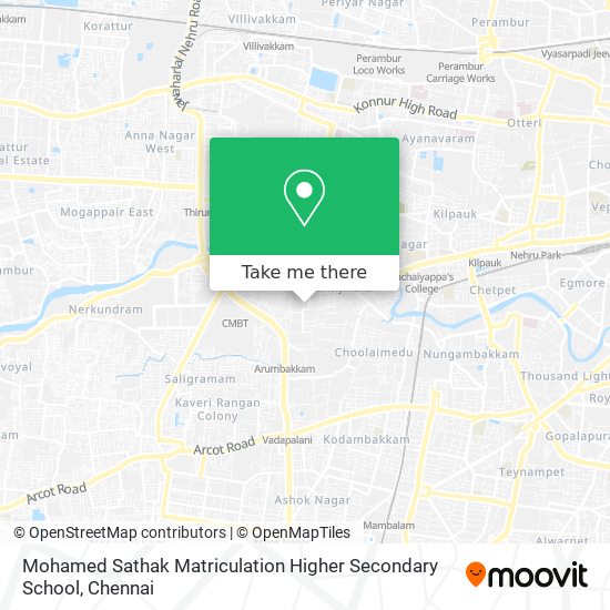 Mohamed Sathak Matriculation Higher Secondary School map