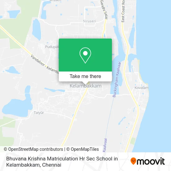 Bhuvana Krishna Matriculation Hr Sec School in Kelambakkam map