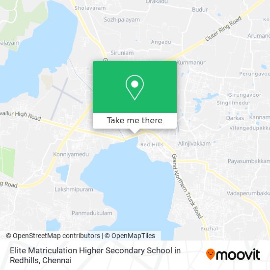 Elite Matriculation Higher Secondary School in Redhills map