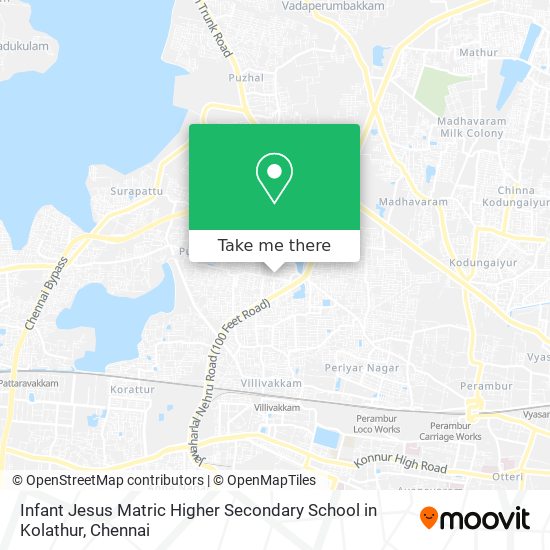 Infant Jesus Matric Higher Secondary School in Kolathur map