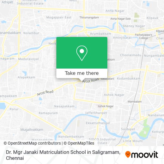 Dr. Mgr Janaki Matriculation School in Saligramam map