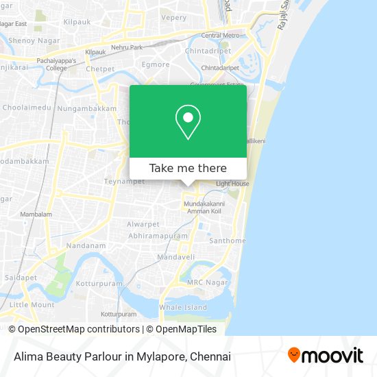 Alima Beauty Parlour in Mylapore map