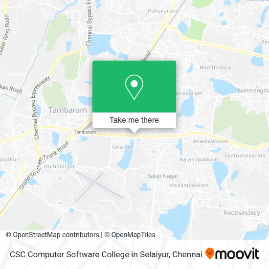 CSC Computer Software College in Selaiyur map