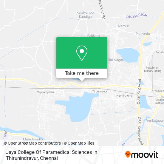 Jaya College Of Paramedical Sciences in Thirunindravur map