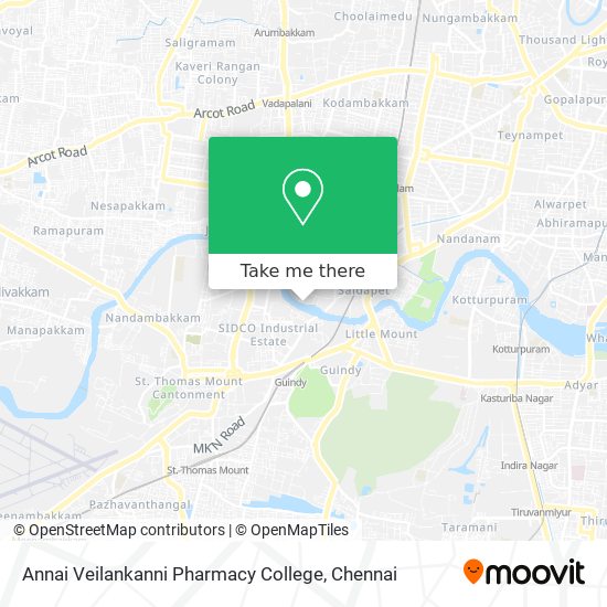 Annai Veilankanni Pharmacy College map