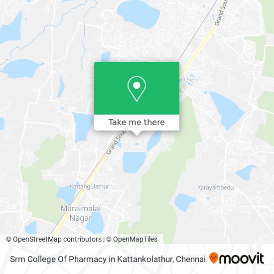 Srm College Of Pharmacy in Kattankolathur map
