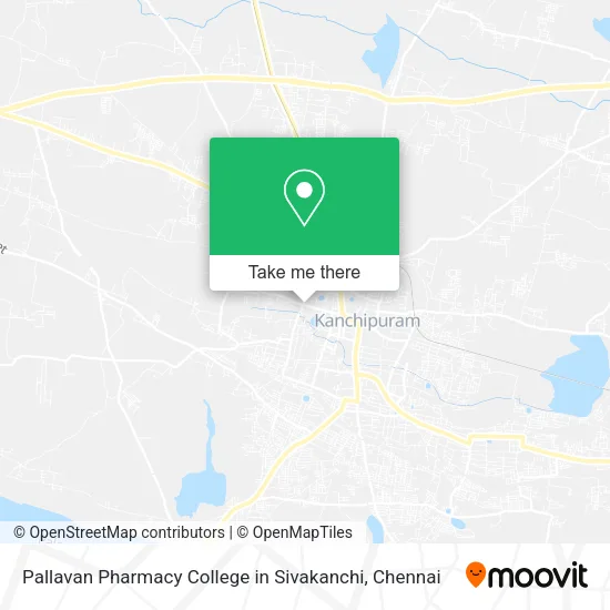 Pallavan Pharmacy College in Sivakanchi map