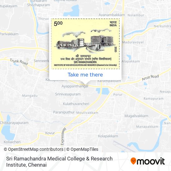 Sri Ramachandra Medical College & Research Institute map