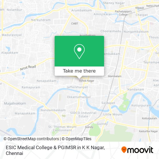 ESIC Medical College & PGIMSR in K K Nagar map