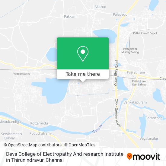 Deva College of Electropathy And research Institute in Thirunindravur map