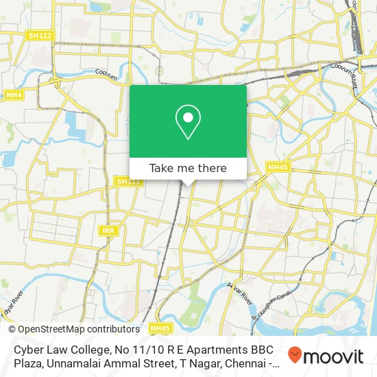 Cyber Law College, No 11 / 10 R E Apartments BBC Plaza, Unnamalai Ammal Street, T Nagar, Chennai - 60 map