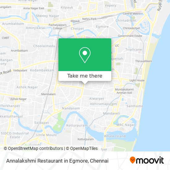 Annalakshmi Restaurant in Egmore map