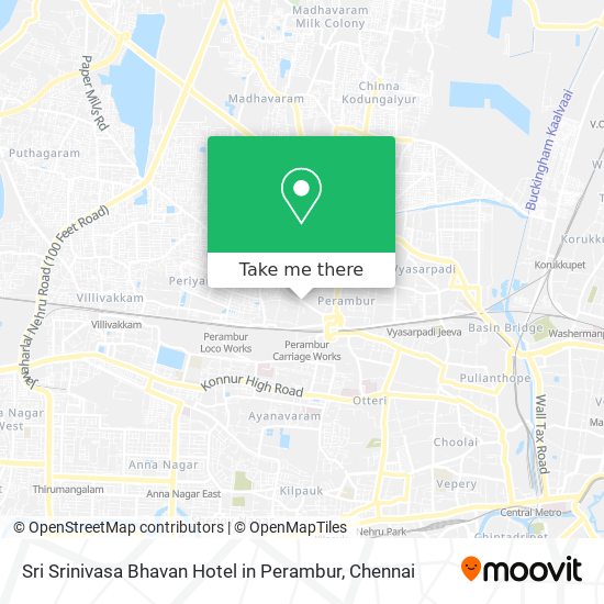 Sri Srinivasa Bhavan Hotel in Perambur map