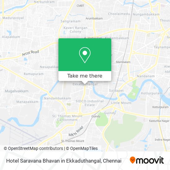 Hotel Saravana Bhavan in Ekkaduthangal map