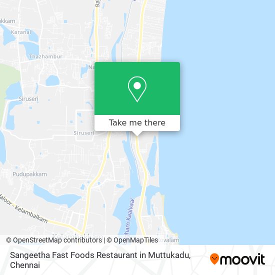 Sangeetha Fast Foods Restaurant in Muttukadu map